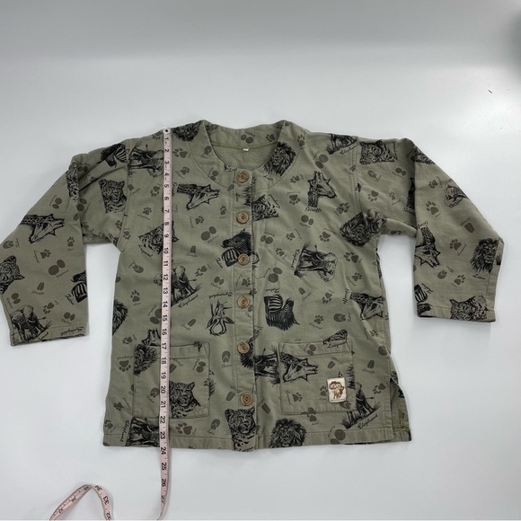 VTG Untamed Africa safari print cotton button front cardigan - Picture 4 of 9